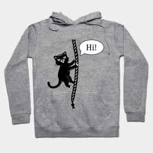 Cat Climbing Rope Funny Hoodie